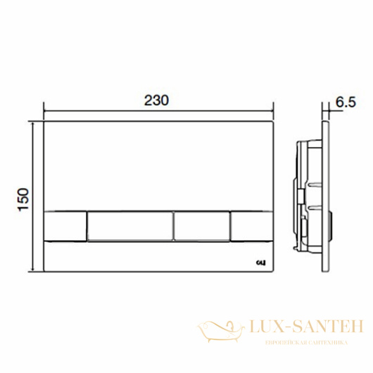 смывная клавиша oli narrow 148303/192903, система olipure, черный soft-touch