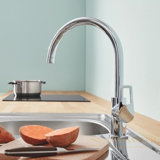 смеситель grohe bauloop 31368001 для мойки, хром