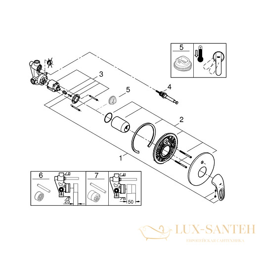 смеситель grohe eurostyle 33637003 для ванны, хром