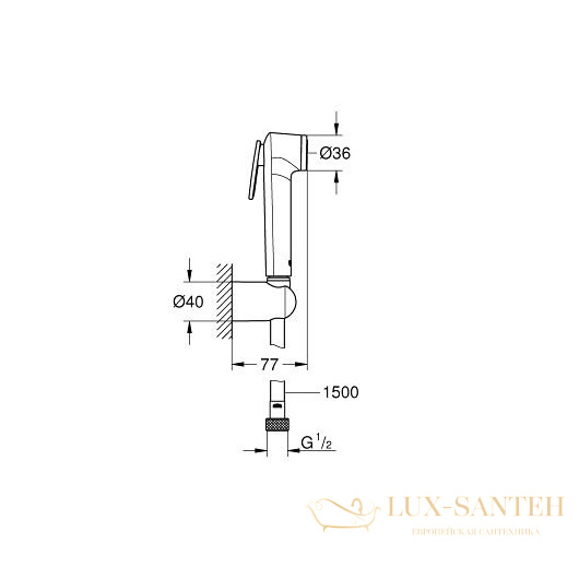 гигиенический набор grohe tempesta-f trigger spray 30 26353000, хром