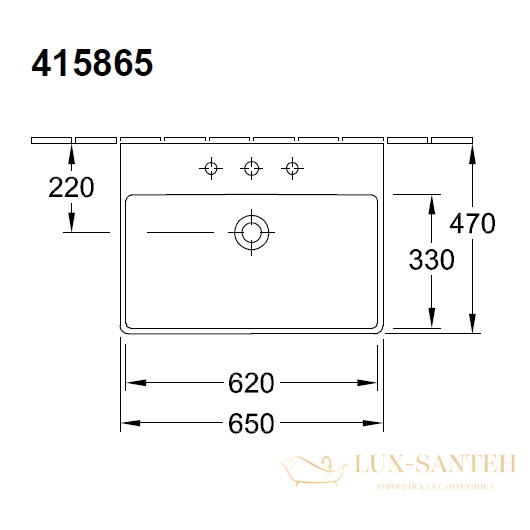 раковина villeroy & boch avento 4158 65 r1 ceramicplus 650х470 мм, белый