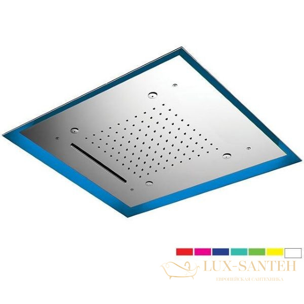 daniel, a579aicm57nc, встроенная лейка для душа (3х режимная) с 7 цветной светодиодной подсветкой, диаметр 570 мм, цвет хром