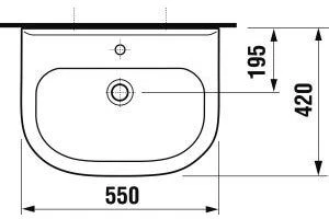 раковина подвесная jika olymp 55x42 1061.2.000.104.1