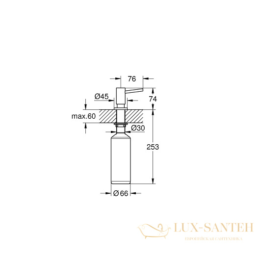 дозатор grohe cosmopolitan 40535dc0, сталь