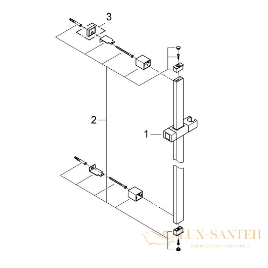 душевая штанга grohe euphoria cube 27841000, хром