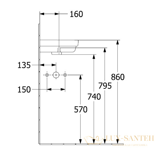 раковина villeroy & boch subway 3.0 437146r1 угловая 320*320 мм, альпийский белый