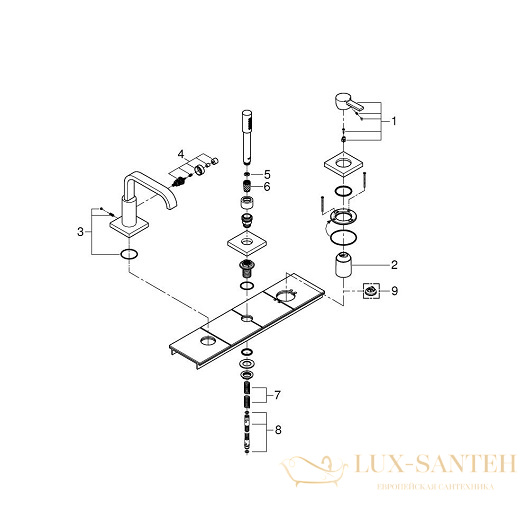 смеситель grohe allure 19316000 для ванны, хром