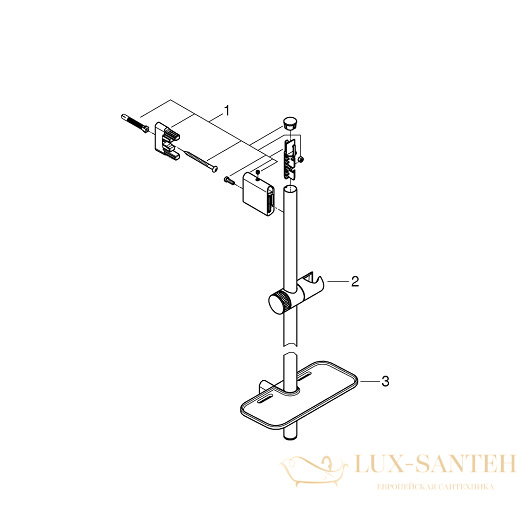 душевая штанга grohe rainshower smartactive 26603gn0 900 мм, холодный рассвет матовый