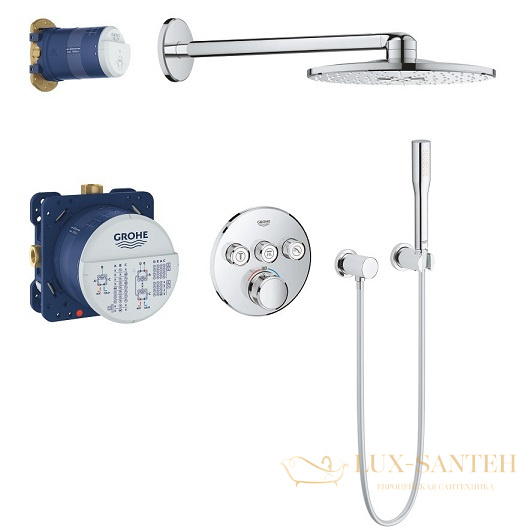 душевая система grohe rainshower smartactive 310 34705000, хром