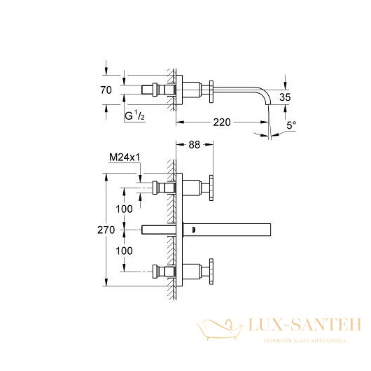 смеситель grohe allure 20192000 для раковины, хром