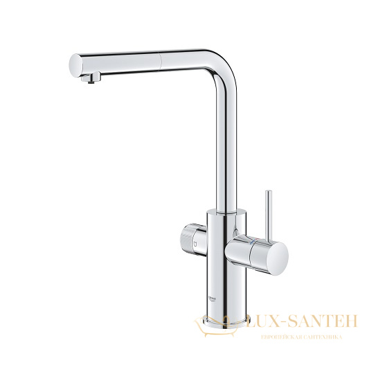 смеситель grohe blue pure minta 30590000 для мойки, хром