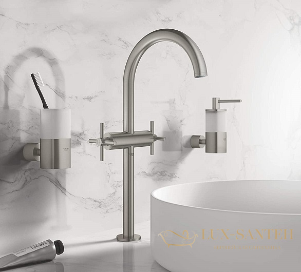 смеситель grohe atrio 21044dc3 для раковины, сталь