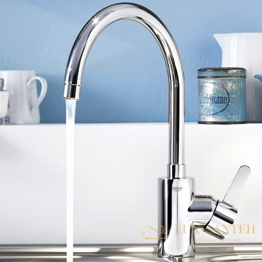 смеситель grohe eurosmart cosmopolitan 32843002 для мойки, хром