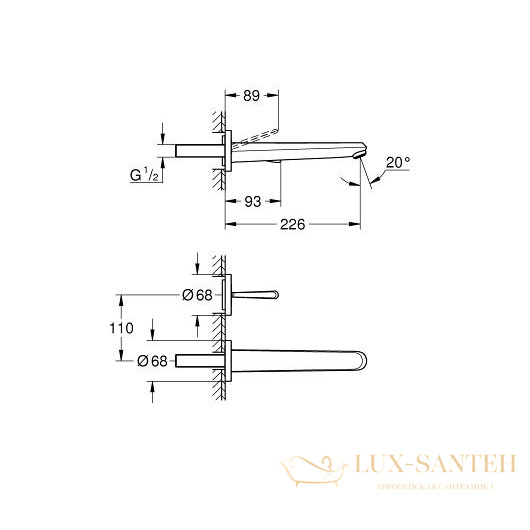 смеситель grohe eurodisc joy 19969000 для раковины, хром