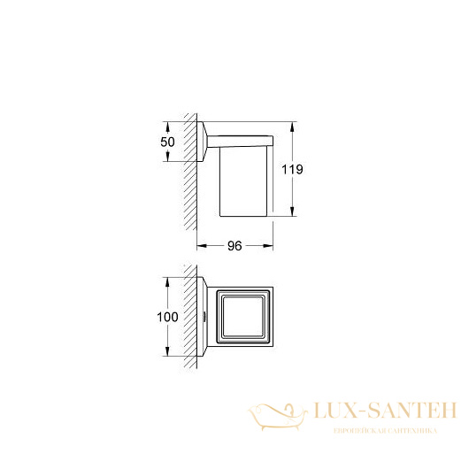 стакан grohe allure brilliant 40493000, хром