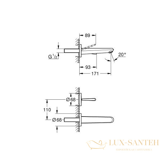 смеситель grohe eurodisc joy 19968000 для раковины, хром