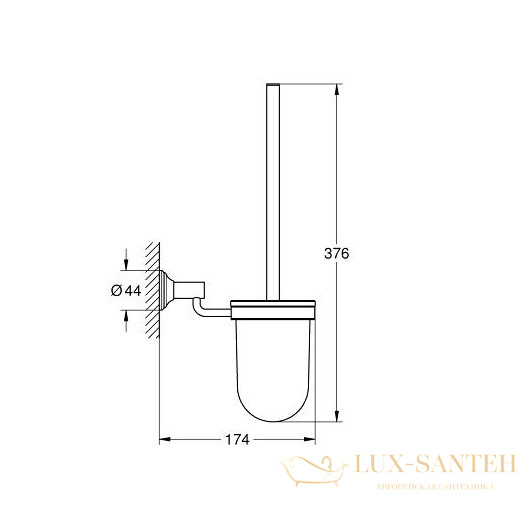 ерш grohe essentials authentic 40658001, хром