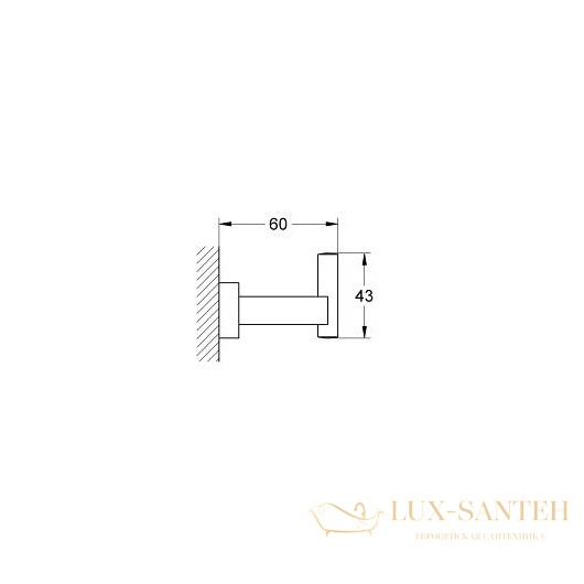 крючок grohe essentials cube 40511001, хром