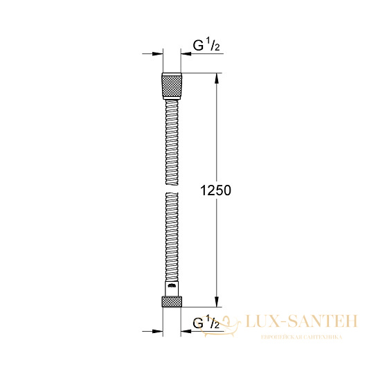 душевой шланг grohe relexaflex metal long-life 28142002 1250 мм, хром