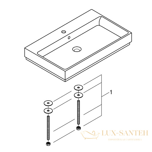 раковина накладная grohe cube ceramic 3947600h 800х490 мм, белый