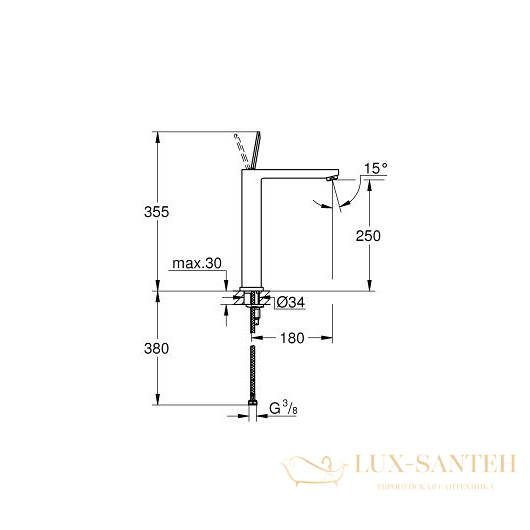 смеситель grohe eurocube joy 23661000 для раковины, хром