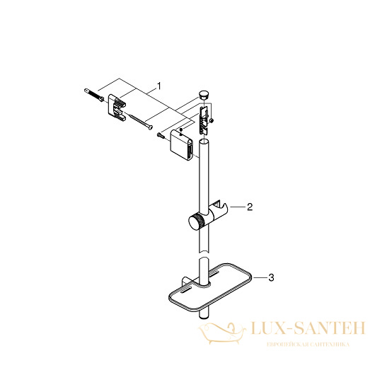 душевая штанга grohe rainshower smartactive 26602000 600 мм, хром