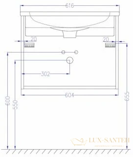 тумба под раковину jacob delafon madeleine 60x46 eb2052-j52 черный глянец