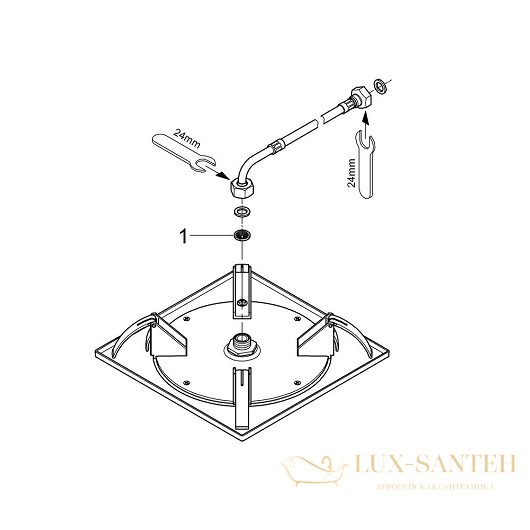 верхний душ grohe rainshower allure 230 27863000 230х230 мм, хром