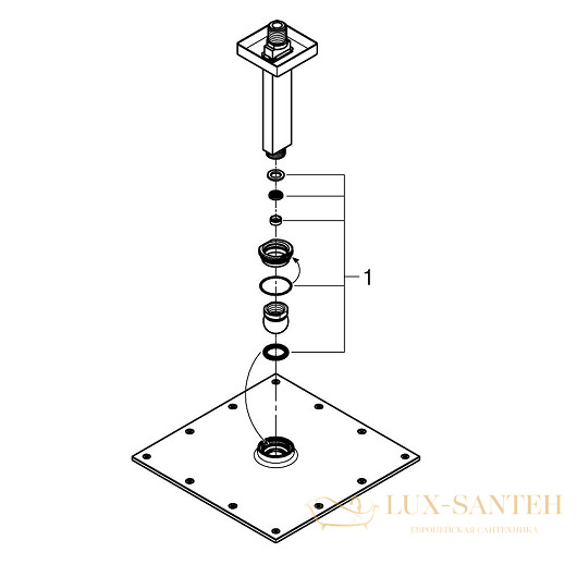 верхний душ grohe rainshower allure 230 26065000 230х230 мм, хром