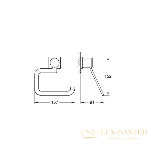 бумагодержатель grohe allure 40279000, хром