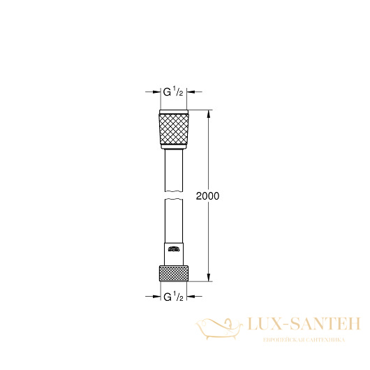 душевой шланг grohe relexaflex 28155001 2000 мм, хром