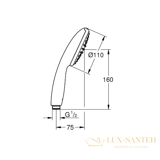 ручной душ grohe tempesta 110 27852003, белый