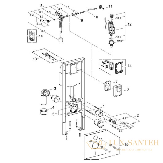 инсталляция для подвесного унитаза grohe rapid sl 38713001 ширина 0,42м 