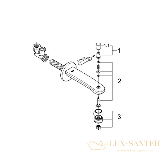 излив grohe eurostyle cosmopolitan 13277002 для ванны, хром