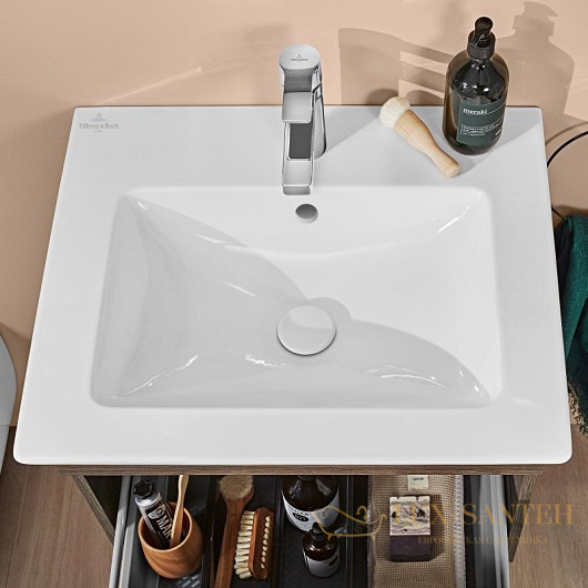 раковина villeroy & boch venticello 4124 65 01 650х500 мм, белый