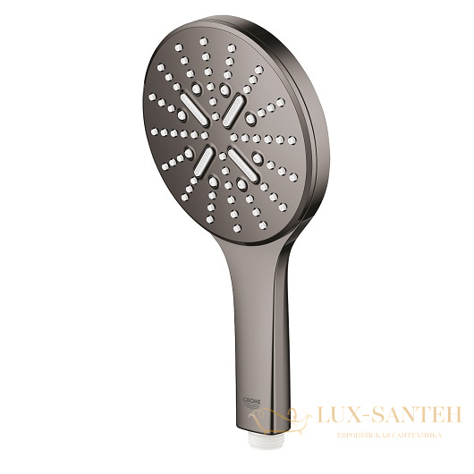 ручной душ grohe rainshower smartactive 130 26574a00 9,5 л/мин, темный графит глянец