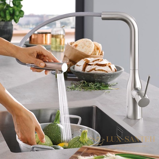 смеситель grohe essence 30270dc0 для мойки, сталь