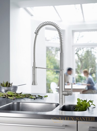 смеситель grohe k7 32950dc0 для мойки, сталь