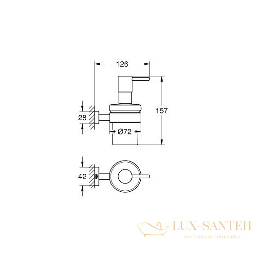 дозатор grohe essentials cube 40756001, хром