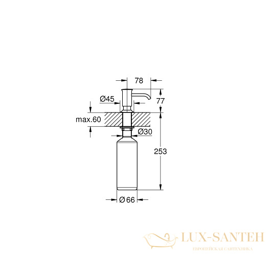 дозатор grohe authentic 40537000, хром