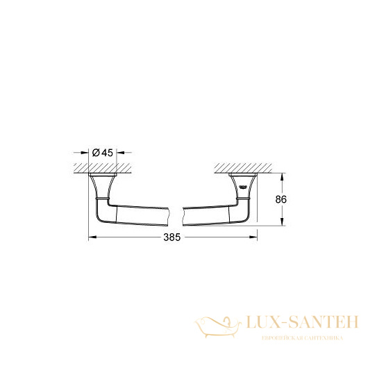 поручень grohe grandera 40633ig0 для ванны, хром