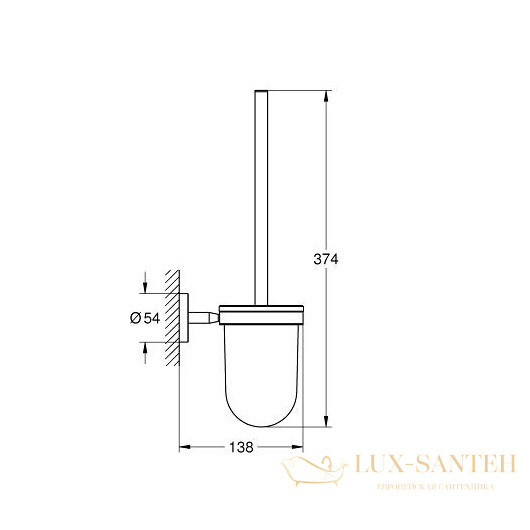 ерш grohe baucosmopolitan 40463001, хром