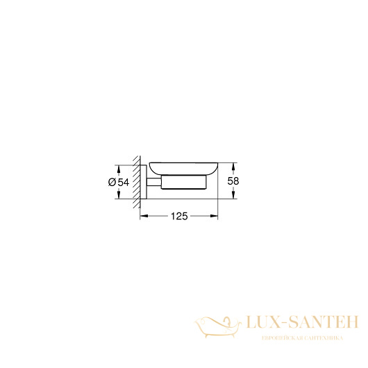 мыльница grohe essentials 40444dc1, сталь