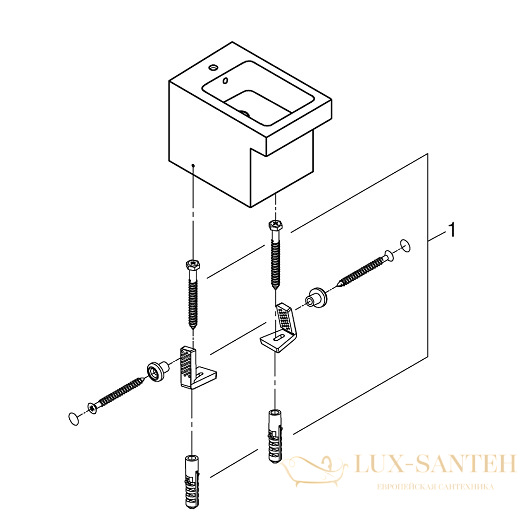 биде grohe cube ceramic 3948700h напольное, белый