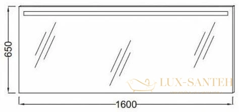 зеркало jacob delafon parallel 160x65 eb1422-nf