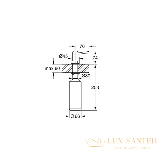 дозатор grohe contemporary 40536dc0, сталь