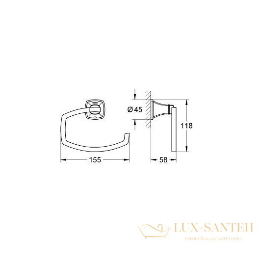 бумагодержатель grohe grandera 40625ig0, хром/золото