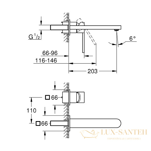 смеситель grohe plus 29306003 для раковины, хром