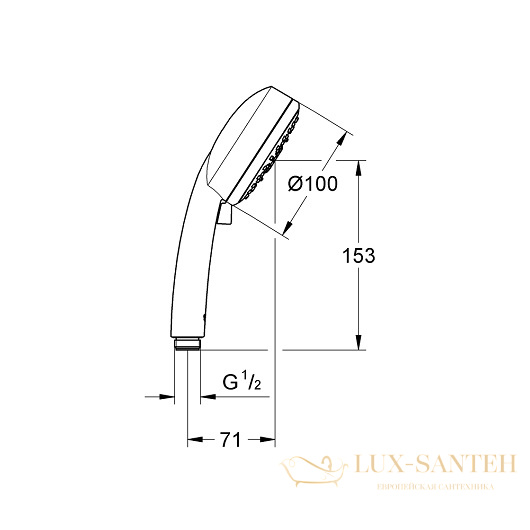 ручной душ grohe new tempesta cosmopolitan 100 27573002, белый