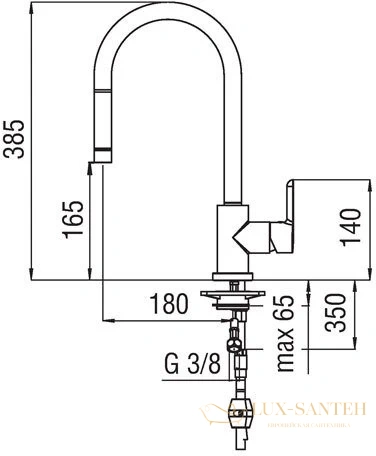 смеситель для кухни nobili abc, ab87137/1cr, цвет хром